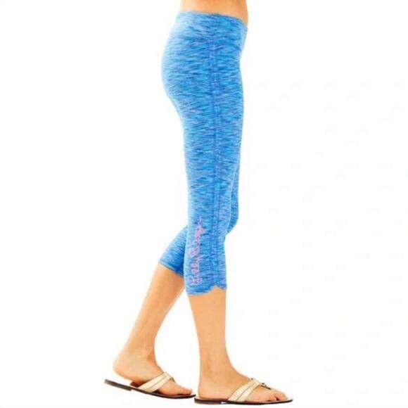 Lilly Pulitzer Luxletic Weekender UPF Leggings Iris Blue Space Dye Size XXS - Picture 1 of 11